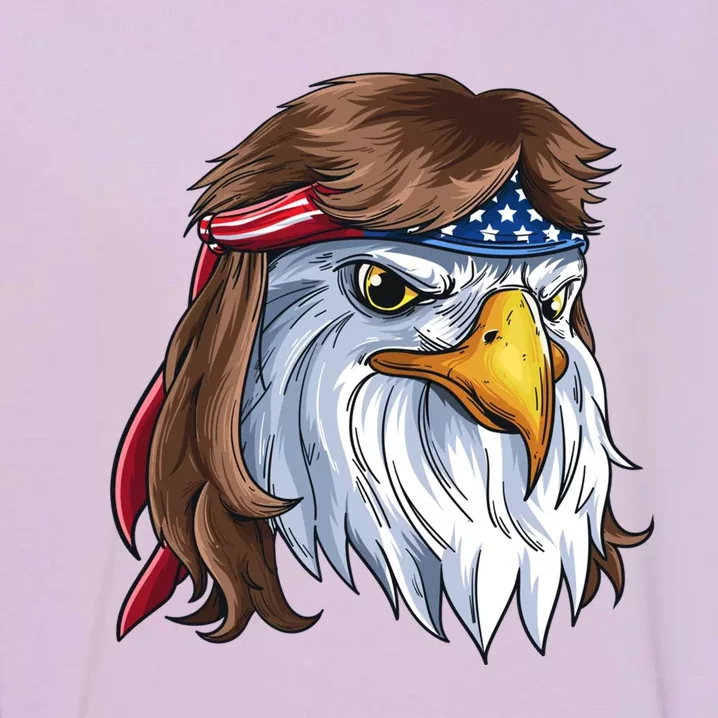 Eagle Mullet 4th Of July Merica American Flag Funny Gift Garment-Dyed Sweatshirt