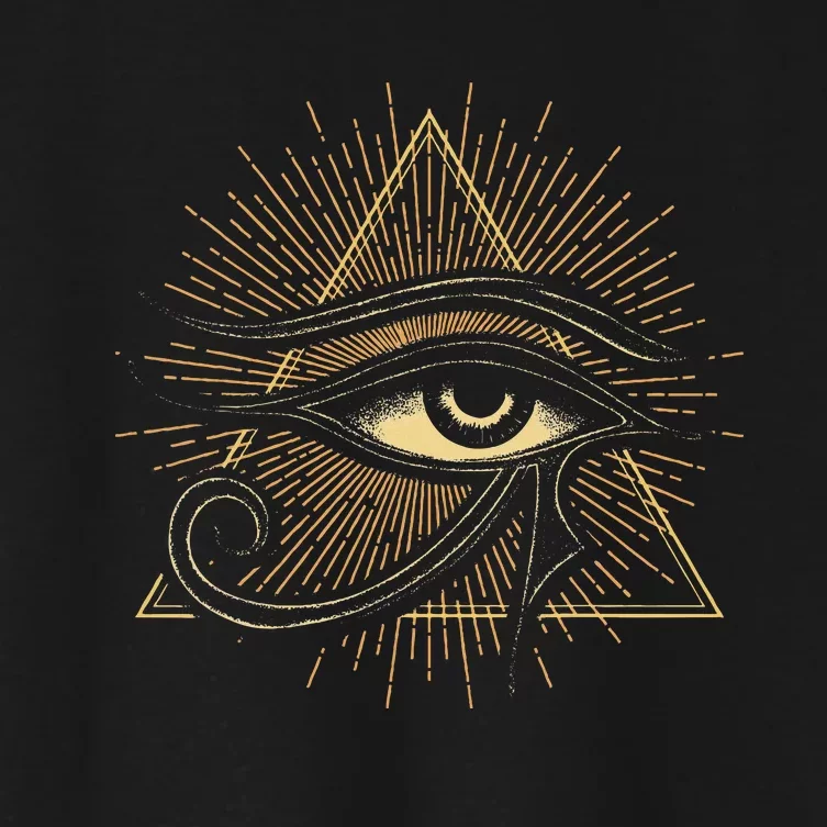 Egyptian Mythology Ancient Egypt Deity Eye Of Horus Women's Crop Top Tee