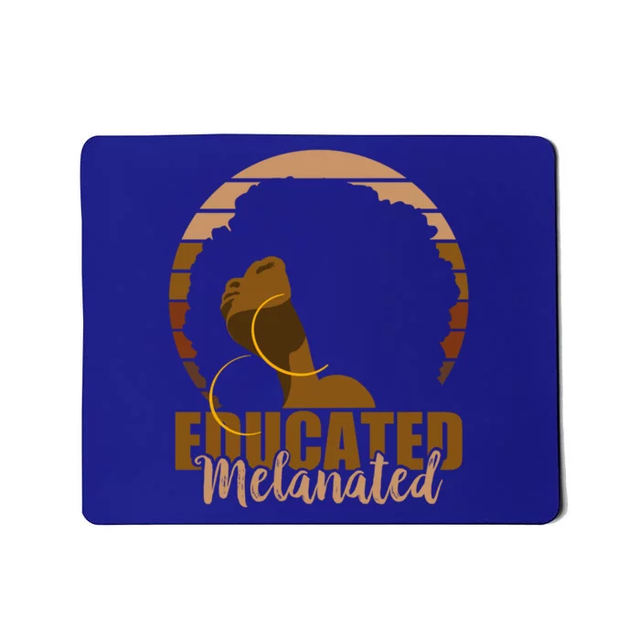 Educated Melanated Afro Melanin Sunset Black History Cool Gift Mousepad