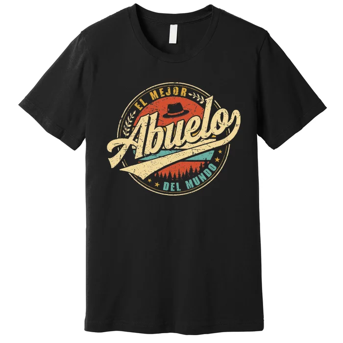 El Mejor Abuelo Del Mundo Retro Premium T-Shirt