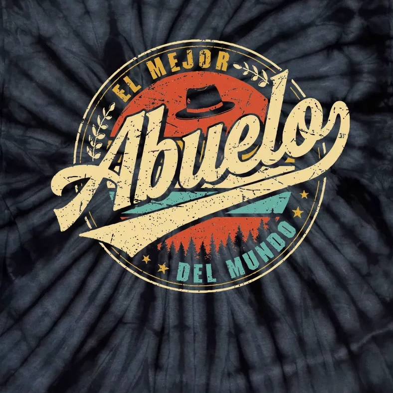 El Mejor Abuelo Del Mundo Retro Tie-Dye T-Shirt