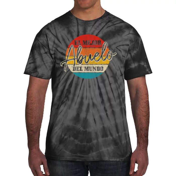 El Mejor Abuelo Del Mundo Vintage Fathers Day Dia Del Padre Tie-Dye T-Shirt