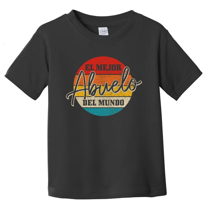 El Mejor Abuelo Del Mundo Vintage Fathers Day Dia Del Padre Toddler T-Shirt