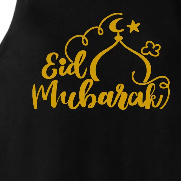 Eid Mubarak Arabic Holiday Ladies Tri-Blend Wicking Tank