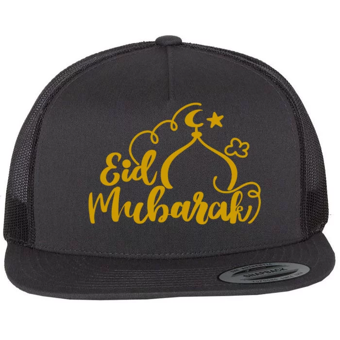 Eid Mubarak Arabic Holiday Flat Bill Trucker Hat