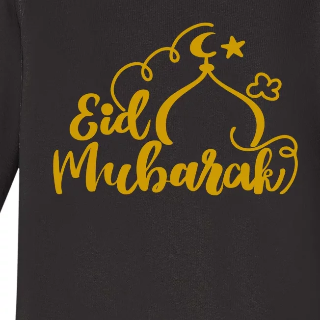 Eid Mubarak Arabic Holiday Baby Long Sleeve Bodysuit