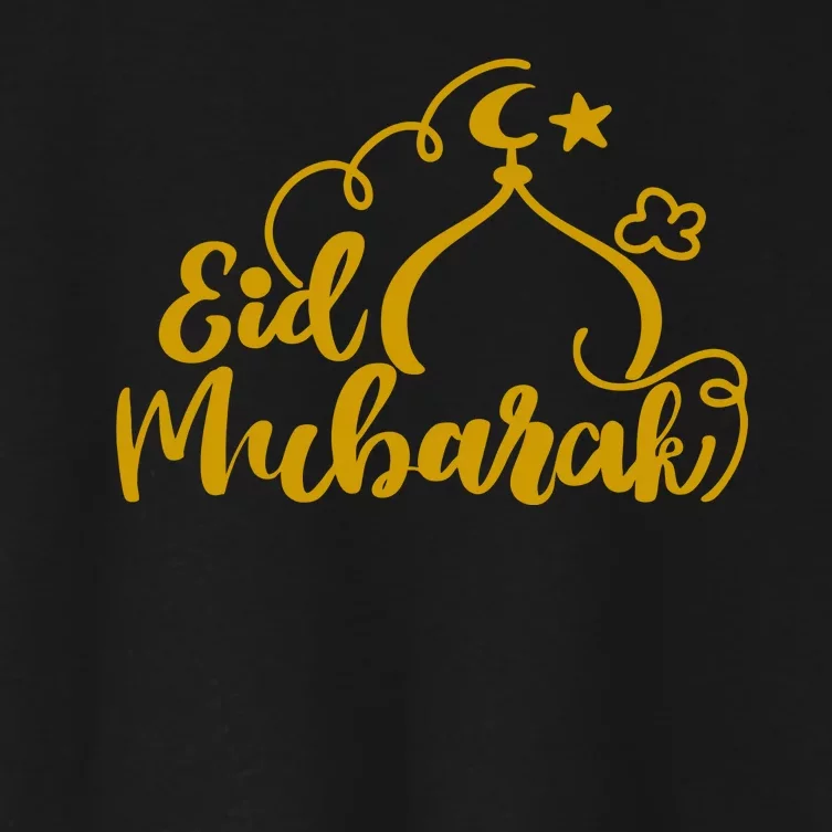 Eid Mubarak Arabic Holiday Women's Crop Top Tee