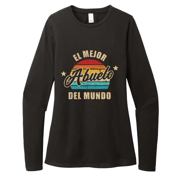 El Mejor Abuelo Del Mundo Vintage Retro Womens CVC Long Sleeve Shirt