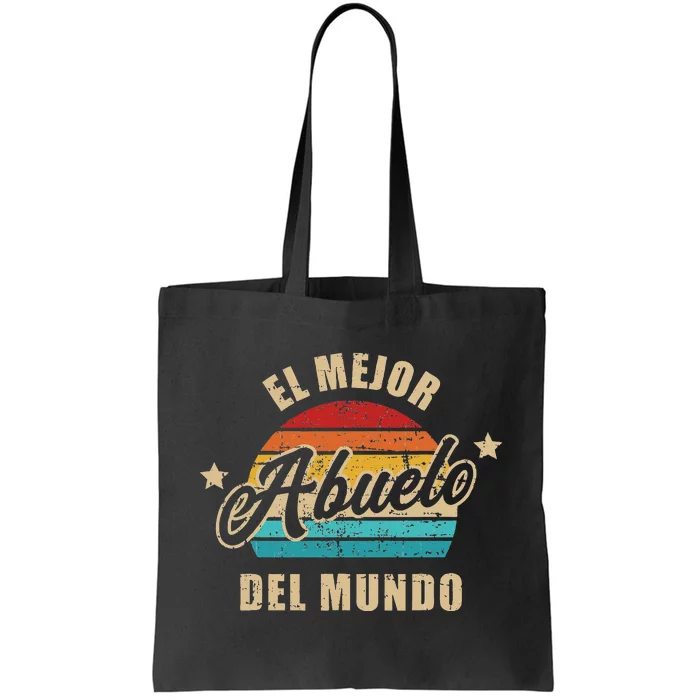 El Mejor Abuelo Del Mundo Vintage Retro Tote Bag