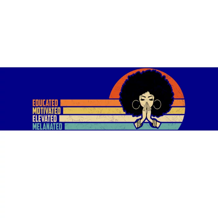 Educated Motivated African American Black Queen Melanin Gift Bumper Sticker