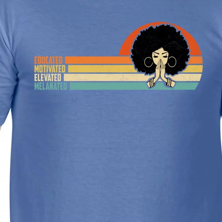 Educated Motivated African American Black Queen Melanin Gift Comfort Colors T-Shirt