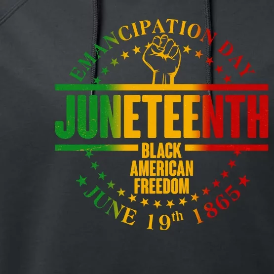 Emancipation Day Juneteenth Black American Freedom Performance Fleece Hoodie