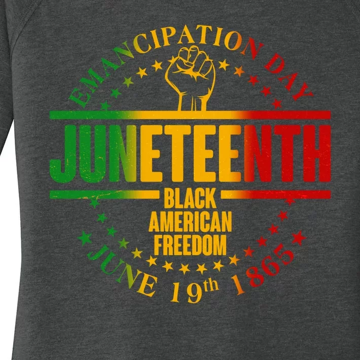 Emancipation Day Juneteenth Black American Freedom Women's Perfect Tri Tunic Long Sleeve Shirt