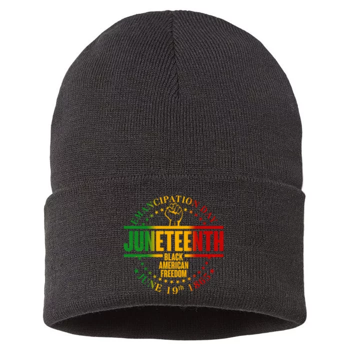 Emancipation Day Juneteenth Black American Freedom Sustainable Knit Beanie