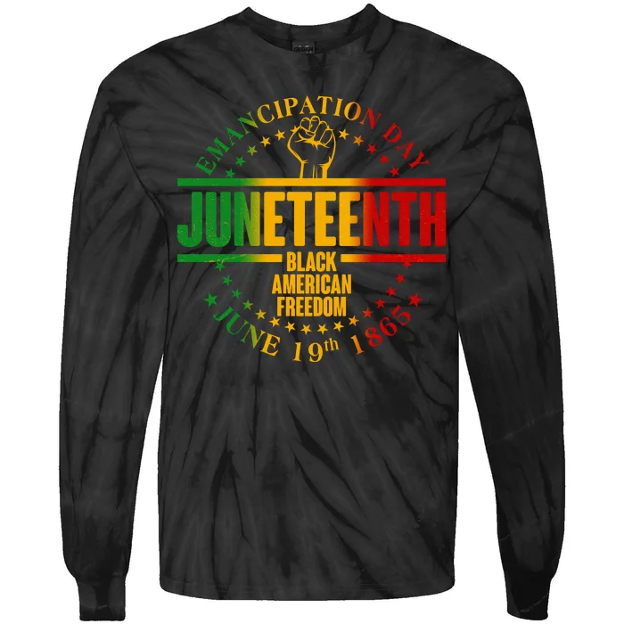 Emancipation Day Juneteenth Black American Freedom Tie-Dye Long Sleeve Shirt