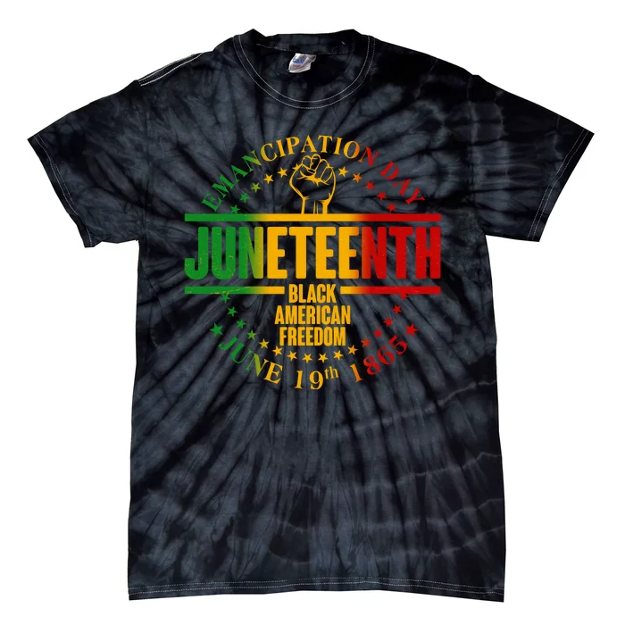 Emancipation Day Juneteenth Black American Freedom Tie-Dye T-Shirt