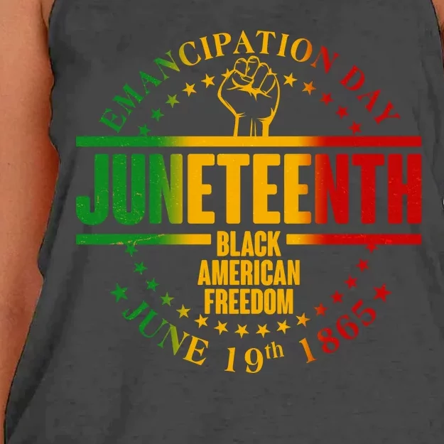 Emancipation Day Juneteenth Black American Freedom Women's Knotted Racerback Tank