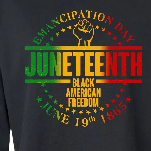 Emancipation Day Juneteenth Black American Freedom Cropped Pullover Crew