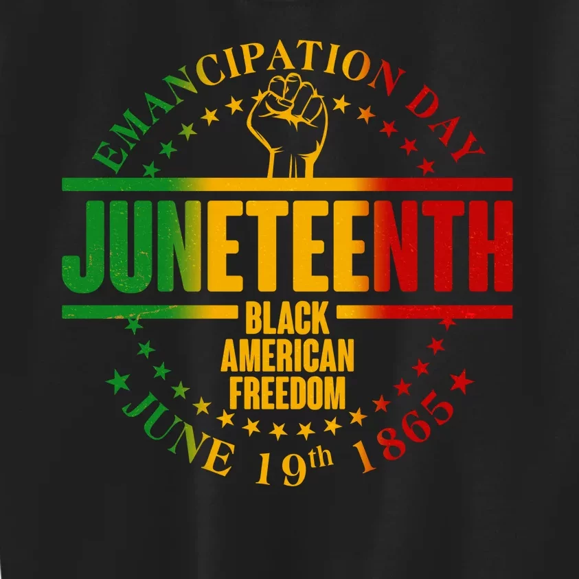 Emancipation Day Juneteenth Black American Freedom Kids Sweatshirt