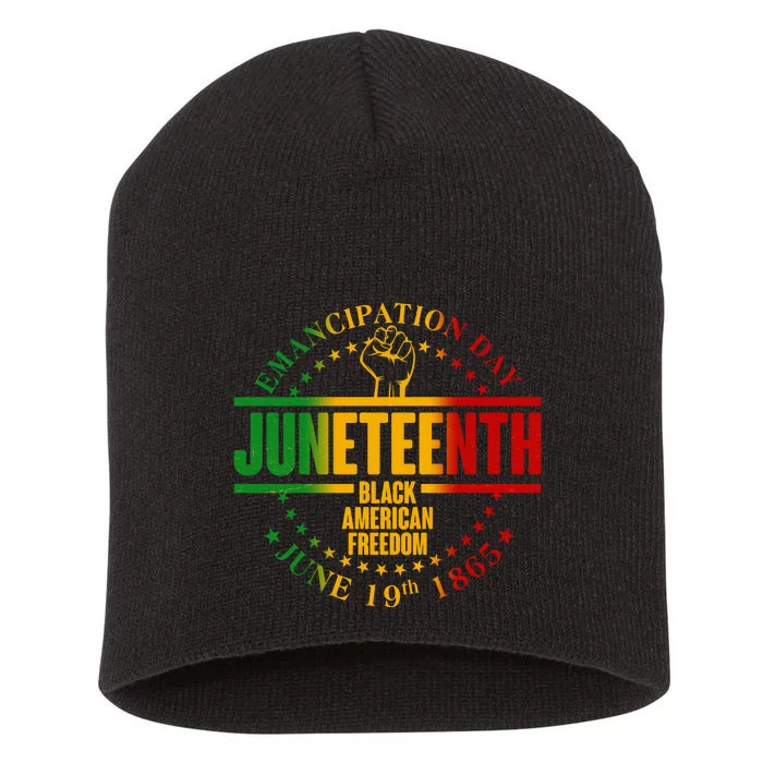 Emancipation Day Juneteenth Black American Freedom Short Acrylic Beanie