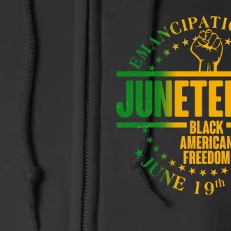 Emancipation Day Juneteenth Black American Freedom Full Zip Hoodie