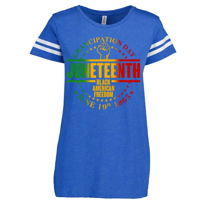 Emancipation Day Juneteenth Black American Freedom Enza Ladies Jersey Football T-Shirt