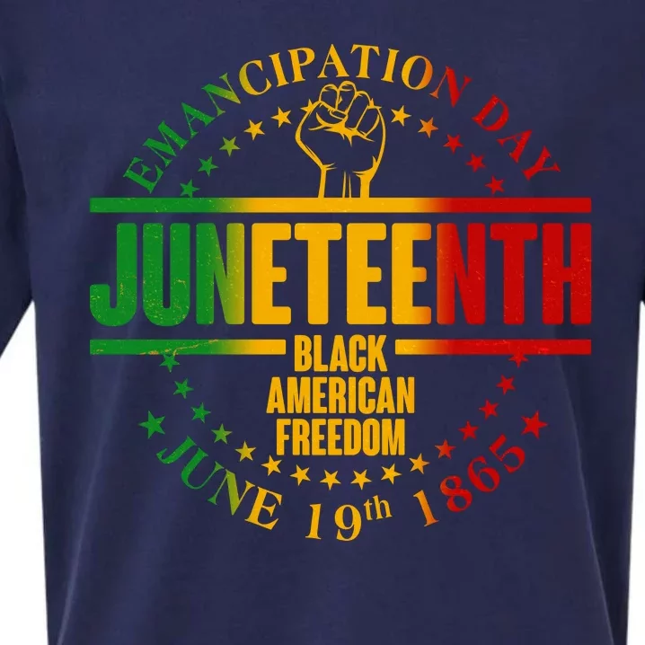 Emancipation Day Juneteenth Black American Freedom Sueded Cloud Jersey T-Shirt