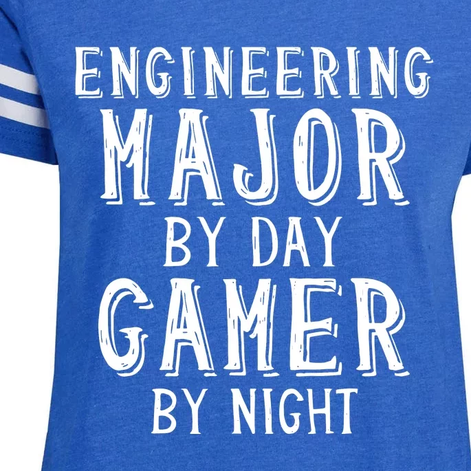 Engineering Major By Day Gamer By Night Student Engineer Enza Ladies Jersey Football T-Shirt