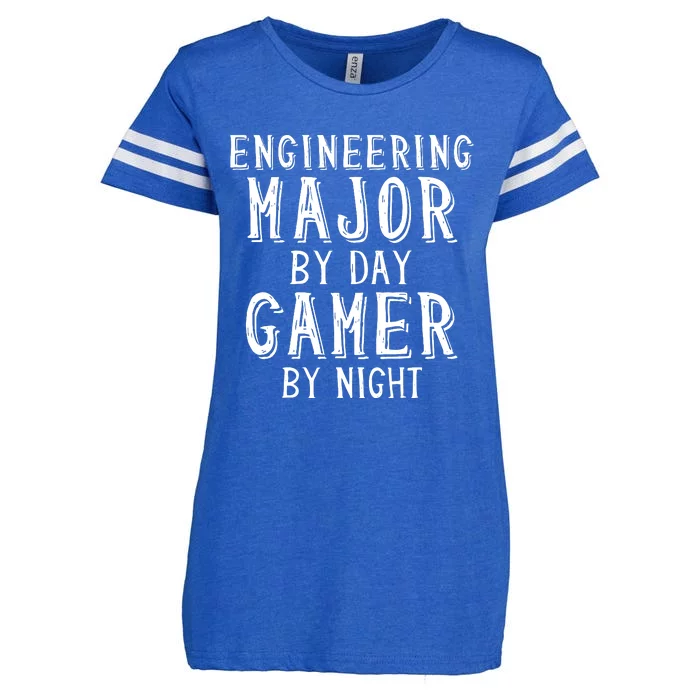 Engineering Major By Day Gamer By Night Student Engineer Enza Ladies Jersey Football T-Shirt