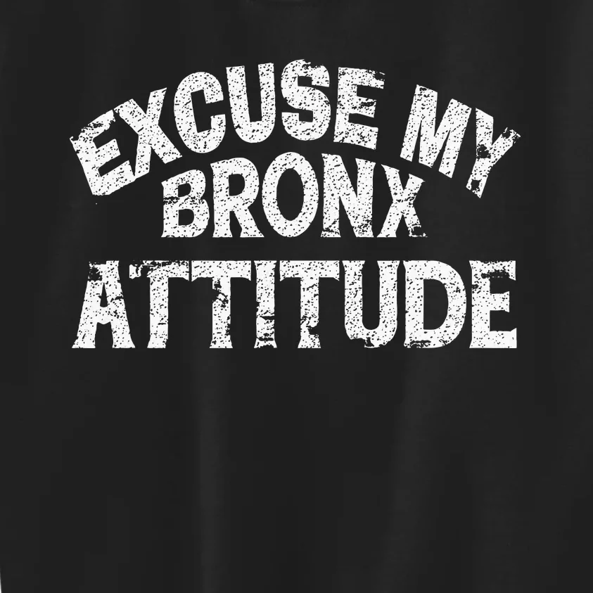 Excuse My Bronx New York Attitude Funny Ny Kids Sweatshirt