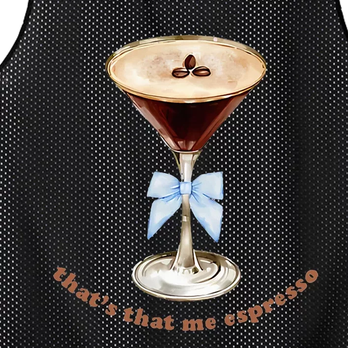 Espresso Martini Blue Bow Mesh Reversible Basketball Jersey Tank