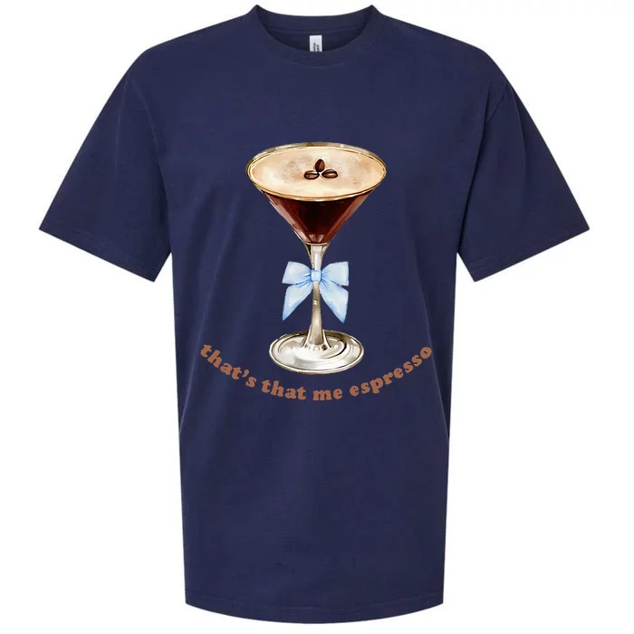 Espresso Martini Blue Bow Sueded Cloud Jersey T-Shirt