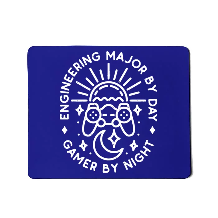 Engineering Major By Day Gamer By Night Distressed Design Funny Gift Mousepad