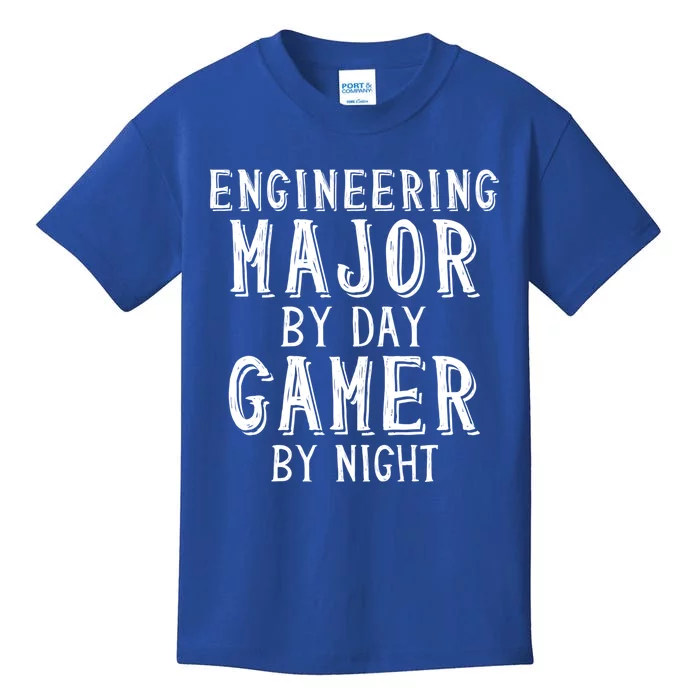 Engineering Major By Day Gamer By Night Student Engineer Gift Kids T-Shirt