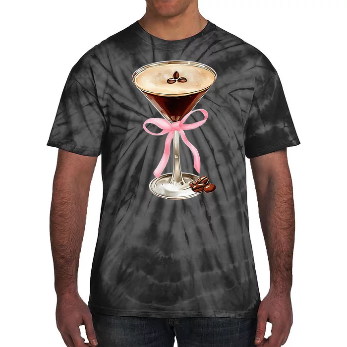 Espresso Martini Bow Graphic Tie-Dye T-Shirt