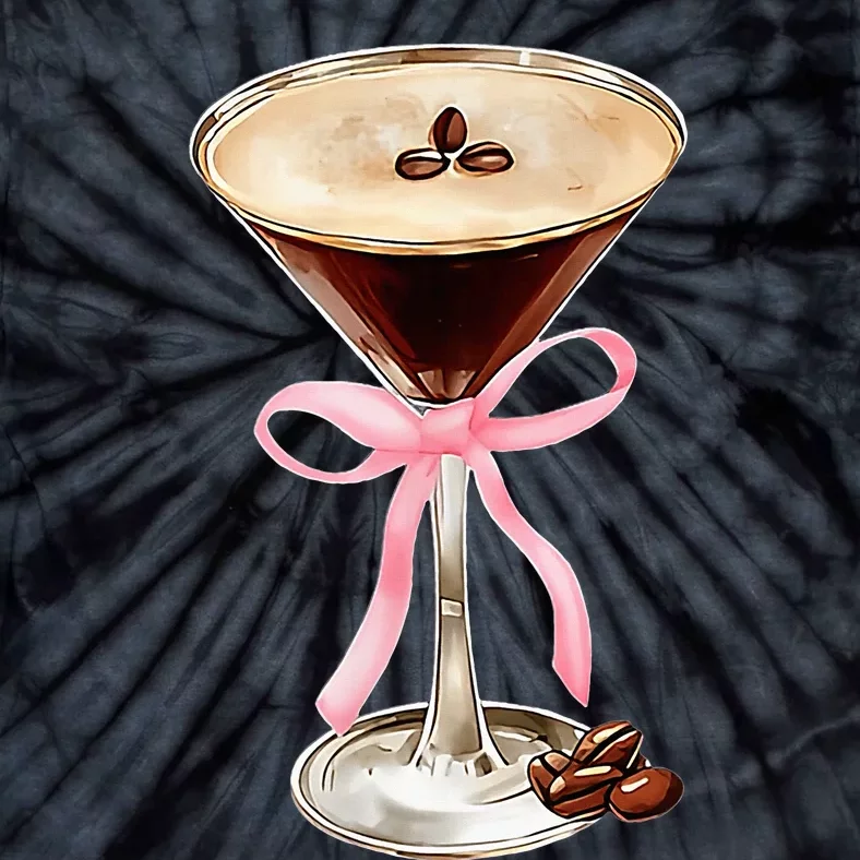 Espresso Martini Bow Graphic Tie-Dye T-Shirt