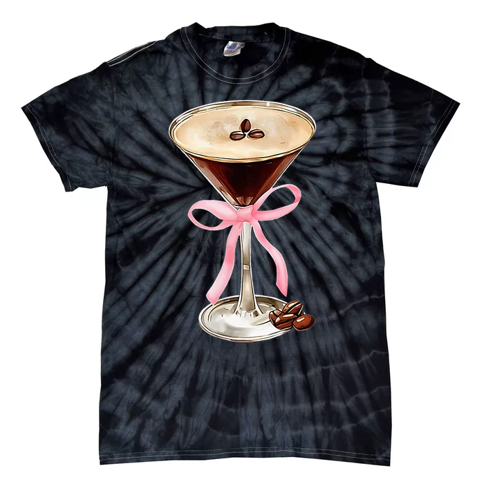 Espresso Martini Bow Graphic Tie-Dye T-Shirt