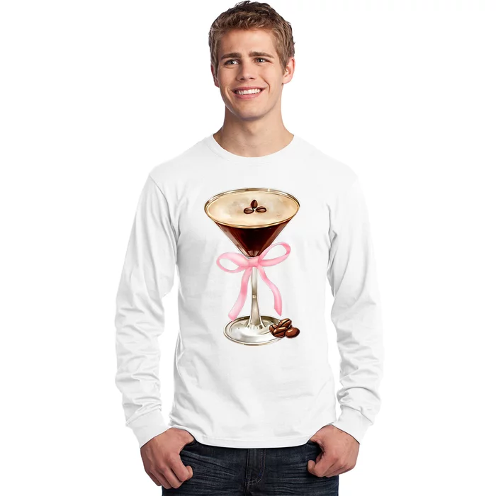 Espresso Martini Bow Graphic Long Sleeve Shirt