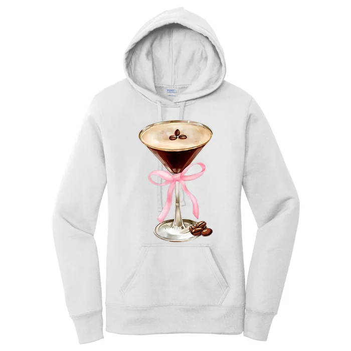 Espresso Martini Bow Graphic Women's Pullover Hoodie