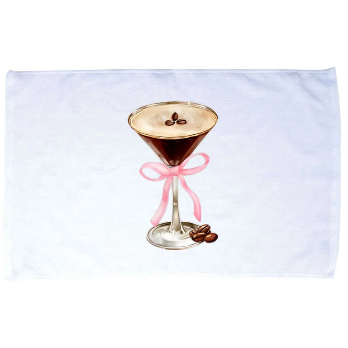 Espresso Martini Bow Graphic Microfiber Hand Towel