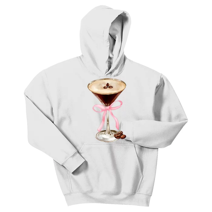 Espresso Martini Bow Graphic Kids Hoodie