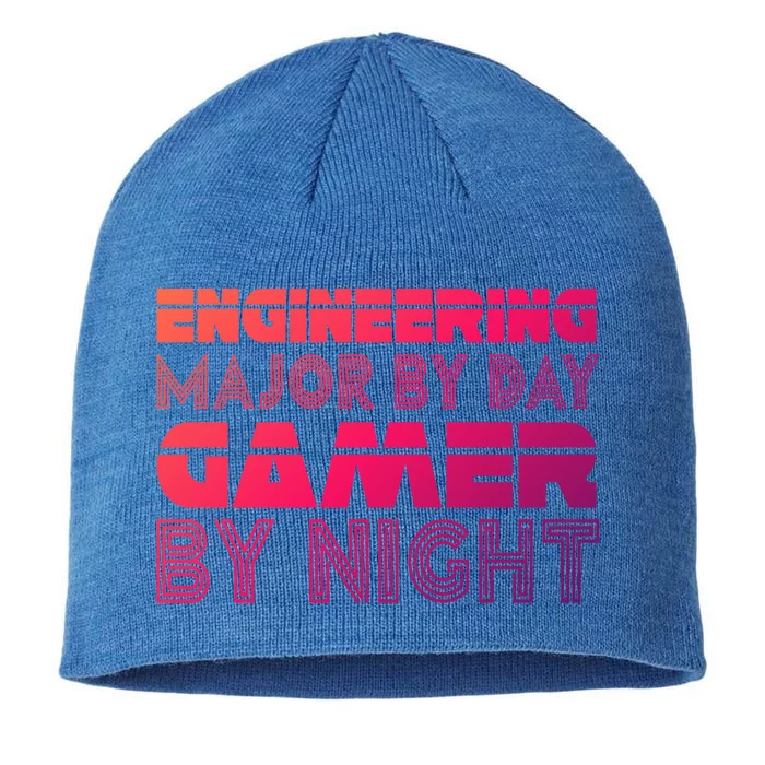 Engineering Major By Day Gamer Student Engineer Video Games Gift 8 1/2in Sustainable Knit Beanie