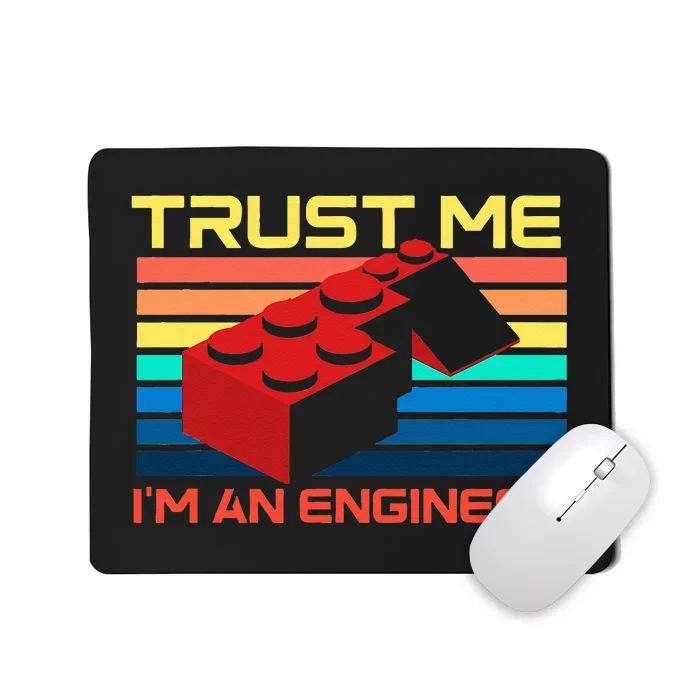 Engineer Master Builder Building Blocks Bricks Bricklayer Mousepad