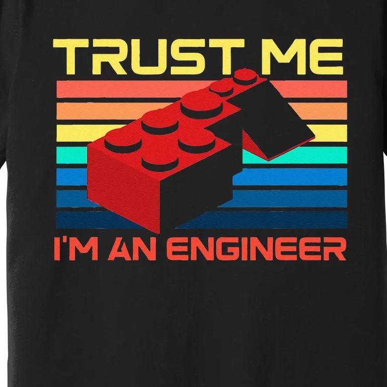 Engineer Master Builder Building Blocks Bricks Bricklayer Premium T-Shirt