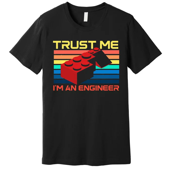 Engineer Master Builder Building Blocks Bricks Bricklayer Premium T-Shirt