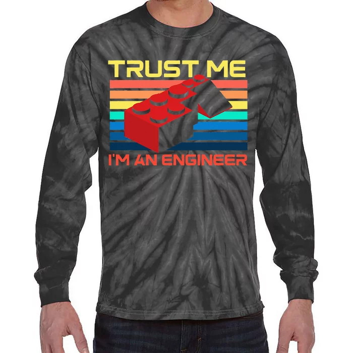 Engineer Master Builder Building Blocks Bricks Bricklayer Tie-Dye Long Sleeve Shirt