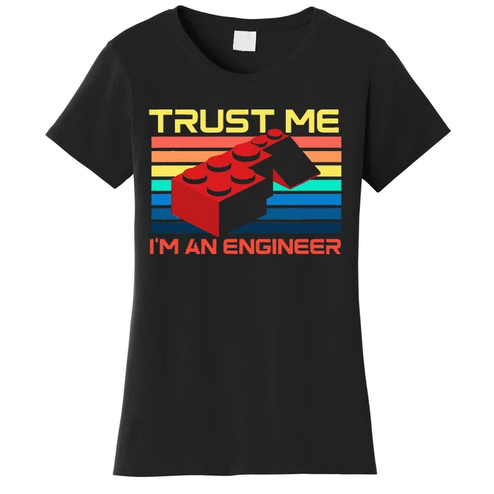 Engineer Master Builder Building Blocks Bricks Bricklayer Women's T-Shirt