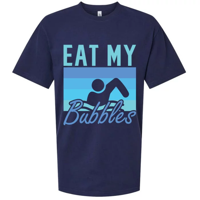 Eat My Bubbles Swim Swimmer Sueded Cloud Jersey T-Shirt