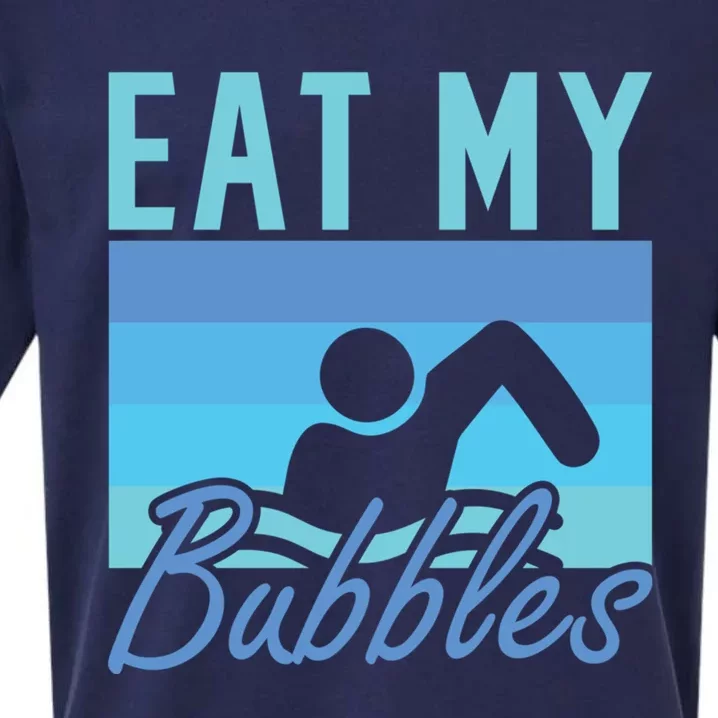 Eat My Bubbles Swim Swimmer Sueded Cloud Jersey T-Shirt