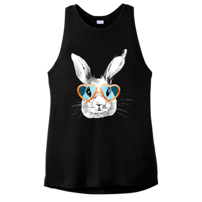 Easter Male Bunny Cute Holiday Ladies Tri-Blend Wicking Tank